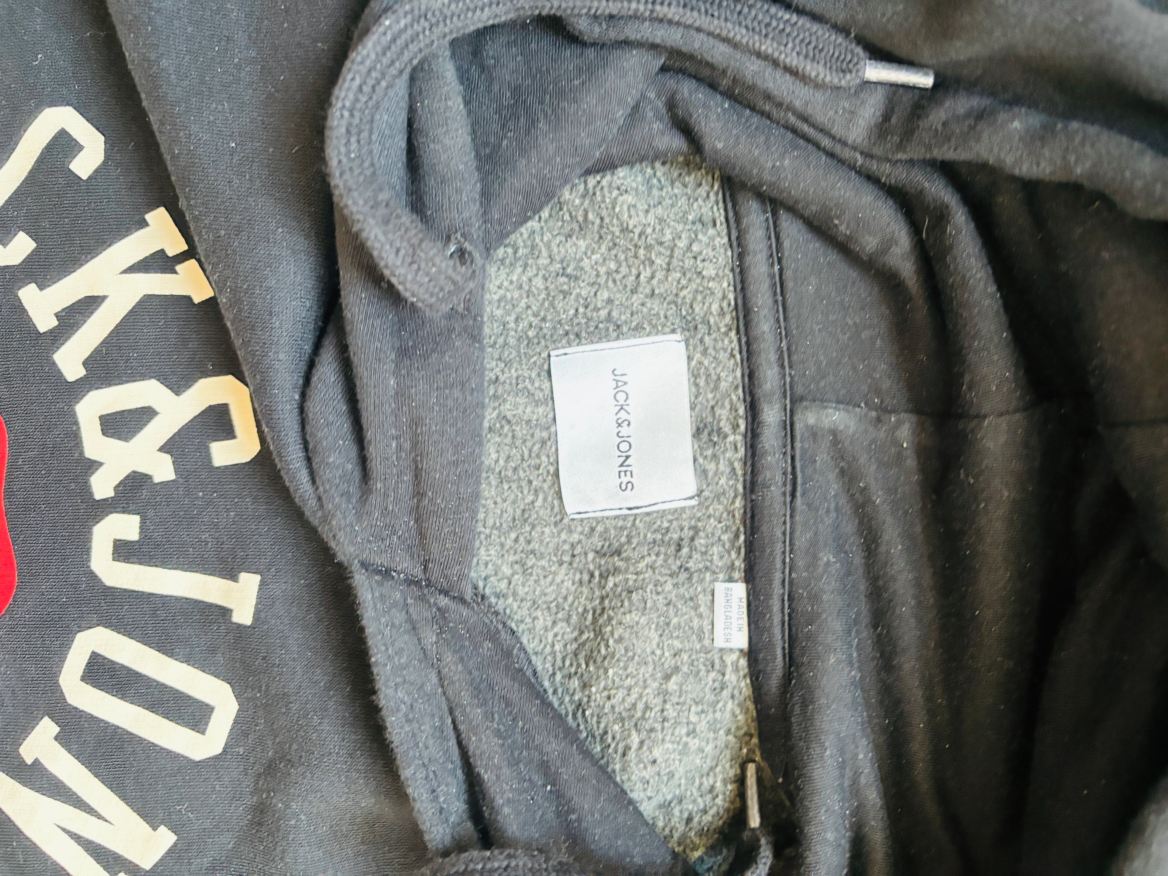 JACK & JONES Logo Sweat Hood 2 Col 22/23 Black - Size L/XL