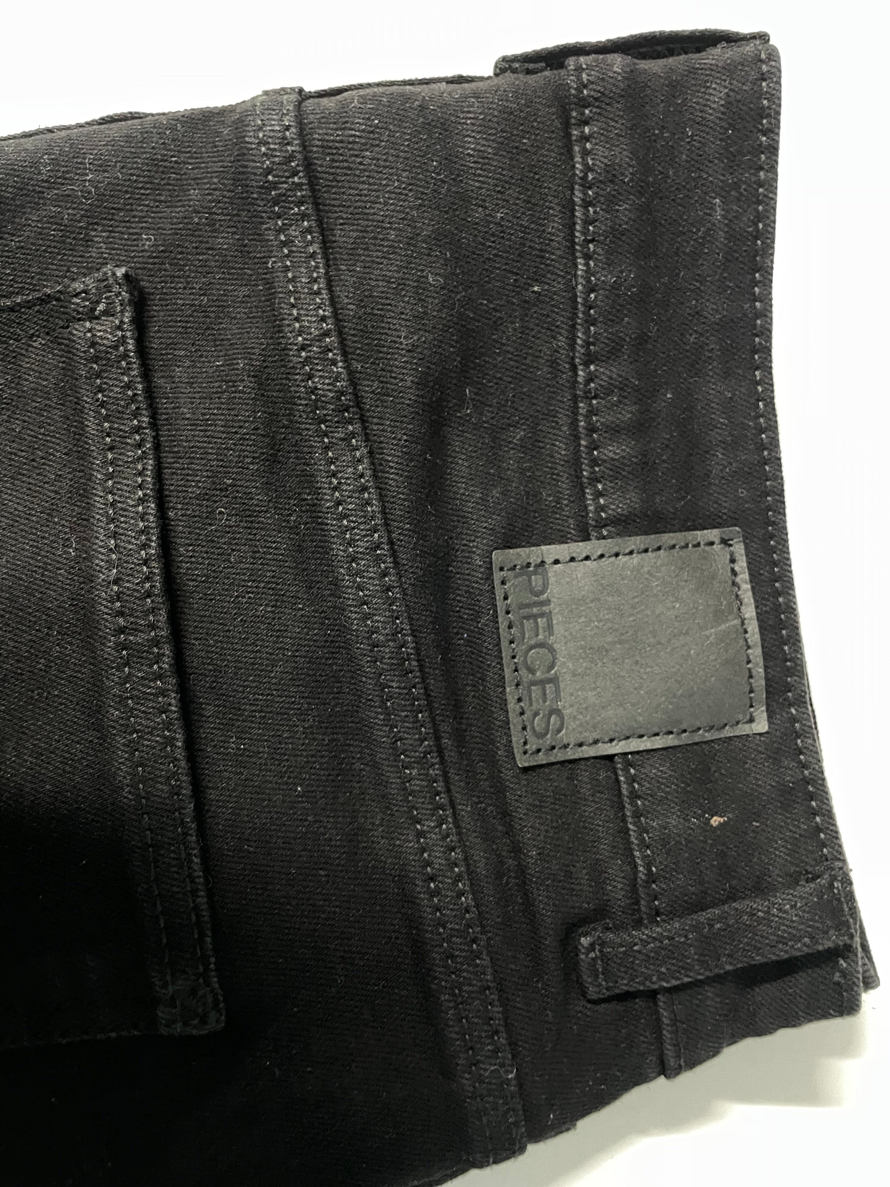 vintage black women's pieces jeggins in XL L31 W32|SKU 4238