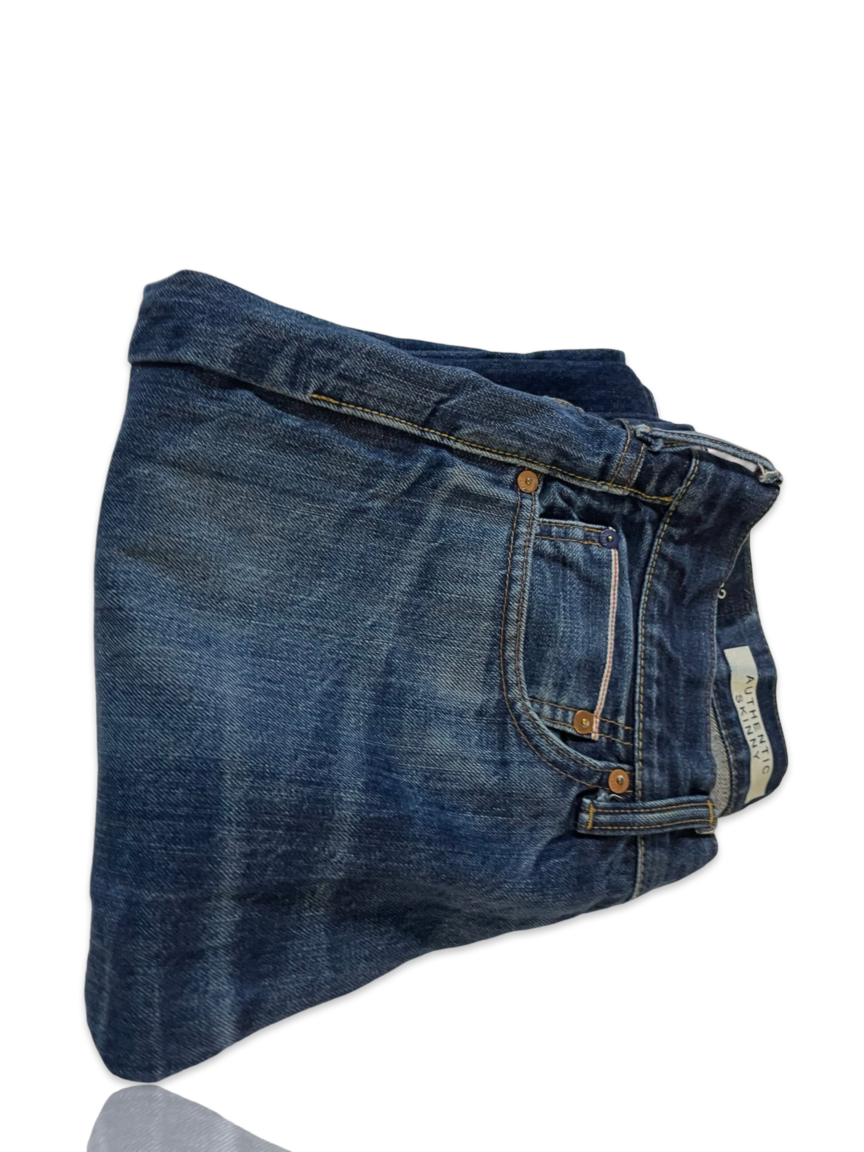 GAP Mens Jeans Skinny Fit Blue Distressed Denim SIZE W32 L32 Waist 32" Leg 32"|SKU 4182