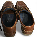 M&S BLUE HARBOUR MEN'S NROWN LEATHER LACE UP LOAFER SHOES SIZE UK 9 EU 43/44VGC