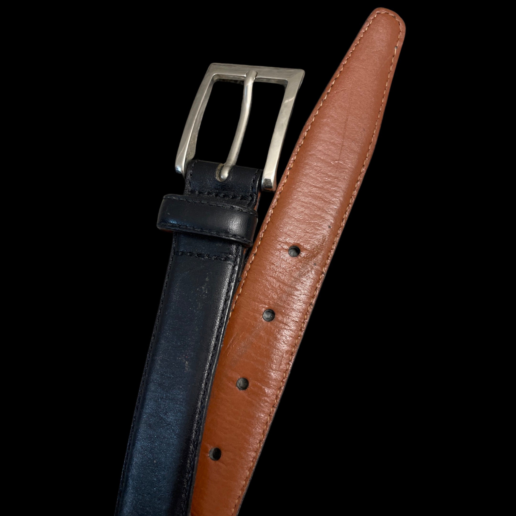 Rubynee Vintage y2k mens made in italy leather brown belt