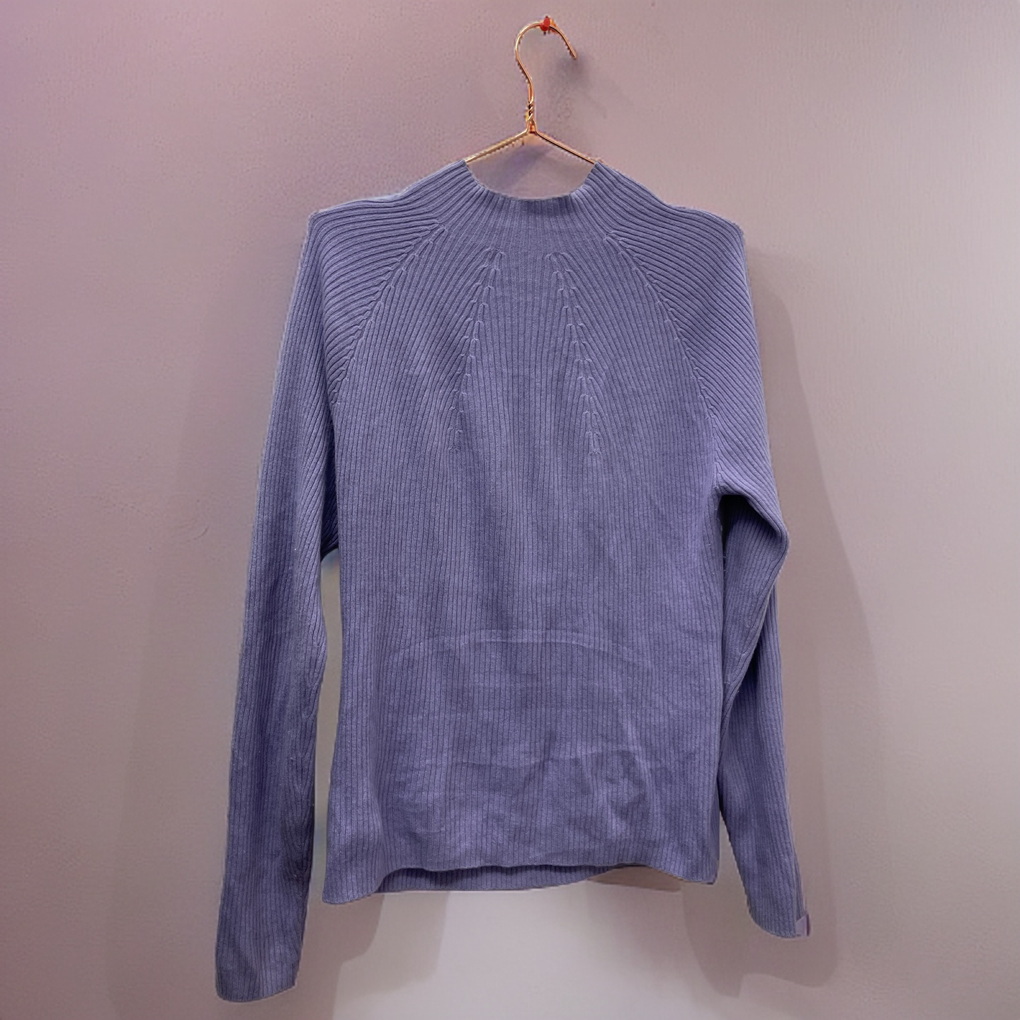 Rubynee Vintage y2k Purple Organic Funnel Neck Sweater size L