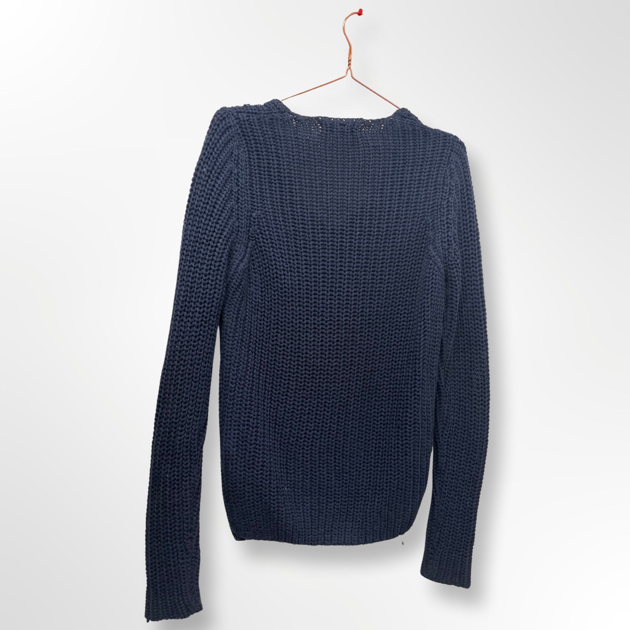 Rubynee Vintage y2k Zara Knitted Blue V-Neck Sweater