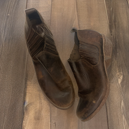 Vintage brown leather mens chelsea boot size 40