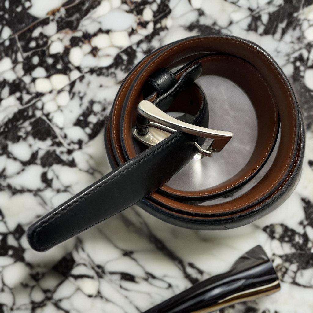 Rubynee Vintage y2k mens made in italy leather brown belt