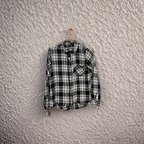 RUBYNEE Vintage y2k FB Sister black & white checkered long sleeve shirt size XS