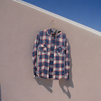 Rubynee Vintage y2k mens Topman blue checkered Hoodie shirt size XXS