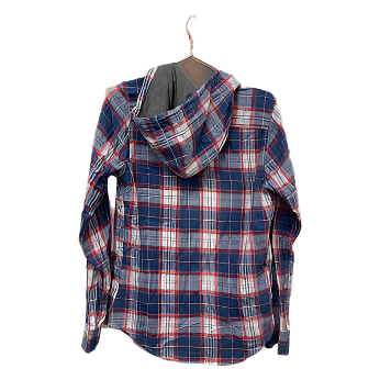 Rubynee Vintage y2k mens Topman blue checkered Hoodie shirt size XXS