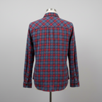 Rubynee  Vintage y2k red and blue mens checkered long sleeve shirt size S