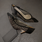 Vintage made in spain Black Lace Pumps size 38