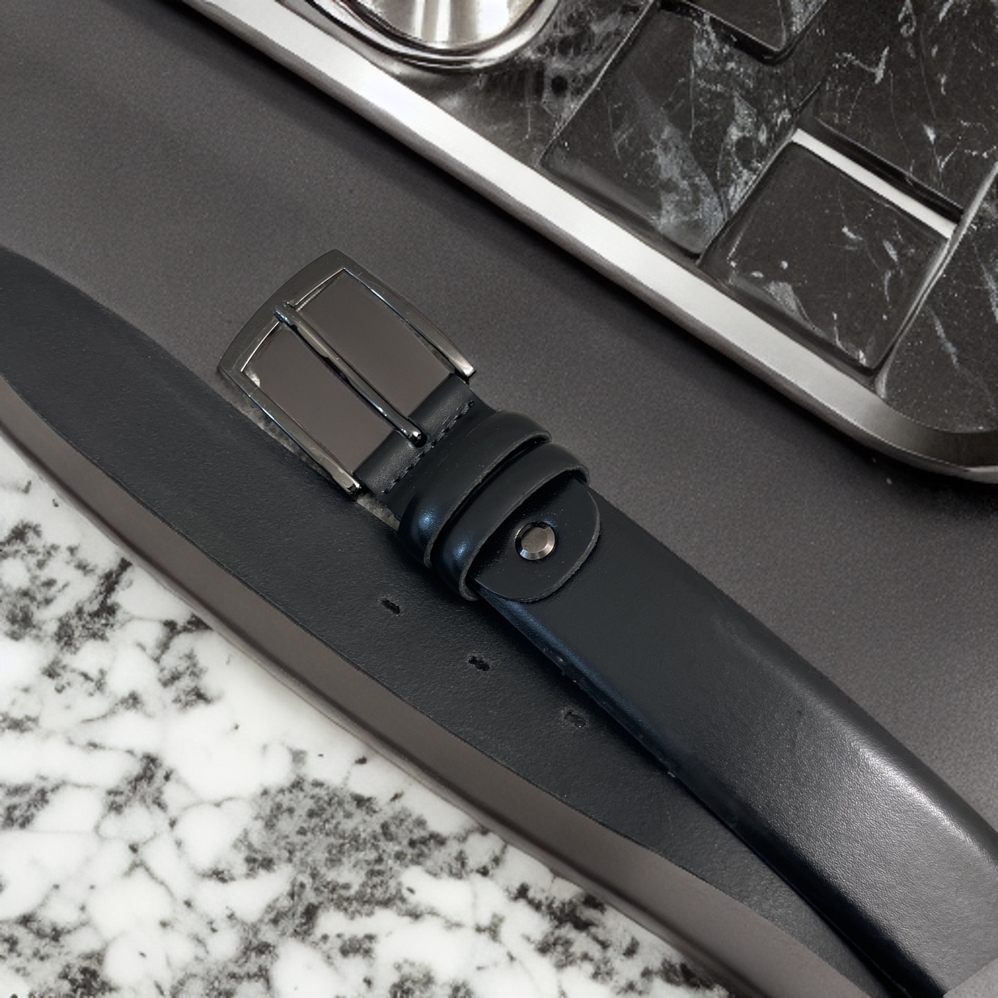 Rubynee Vintage y2k Paco lorente brown leather mens belt