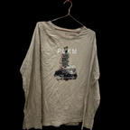 Rubynee Vintage y2k regular fit long sleeve cream graphics tshirt