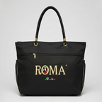  Rubynee Vintage y2k Embroidered Roma Italia Zipper Shoulder Bag