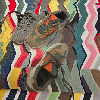 Vintage men chunky sole multicolor sneaker size 41