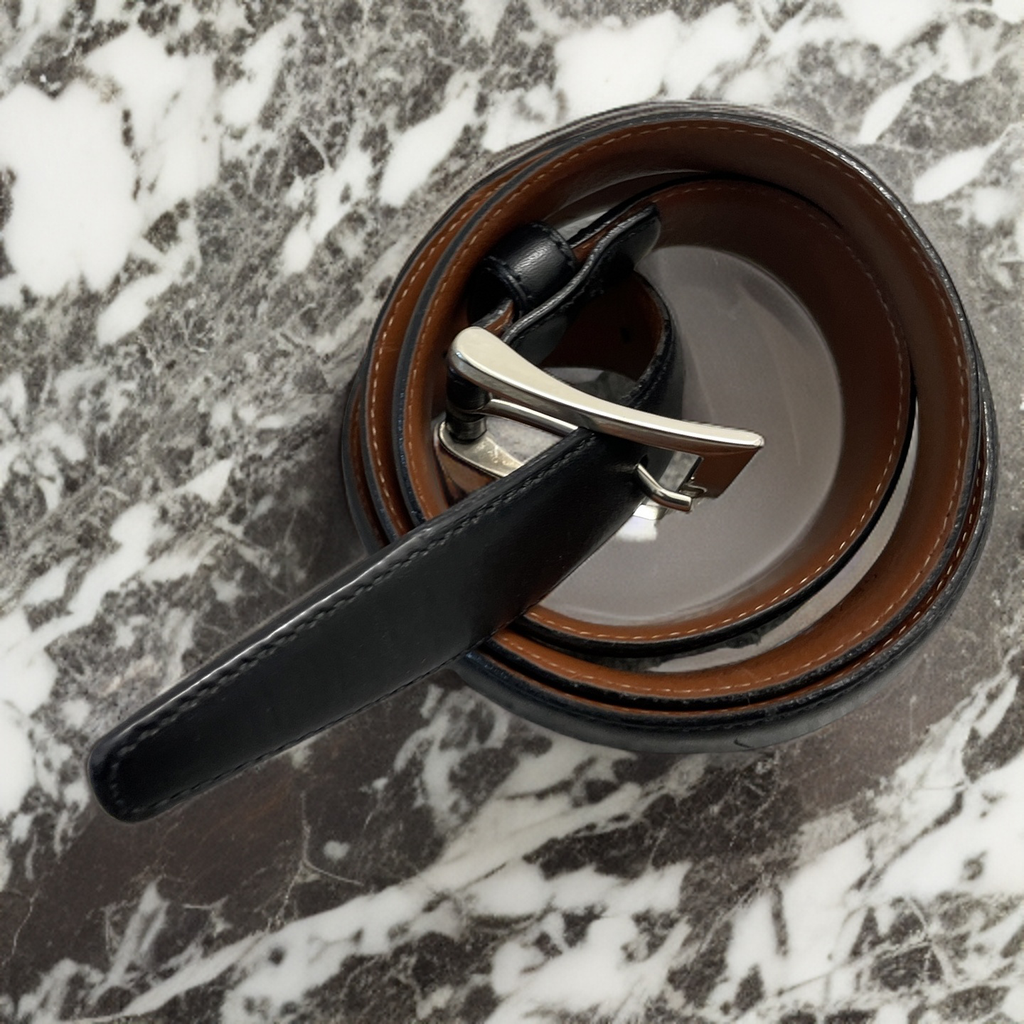 Rubynee Vintage y2k mens made in italy leather brown belt