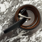 Rubynee Vintage y2k mens made in italy leather brown belt