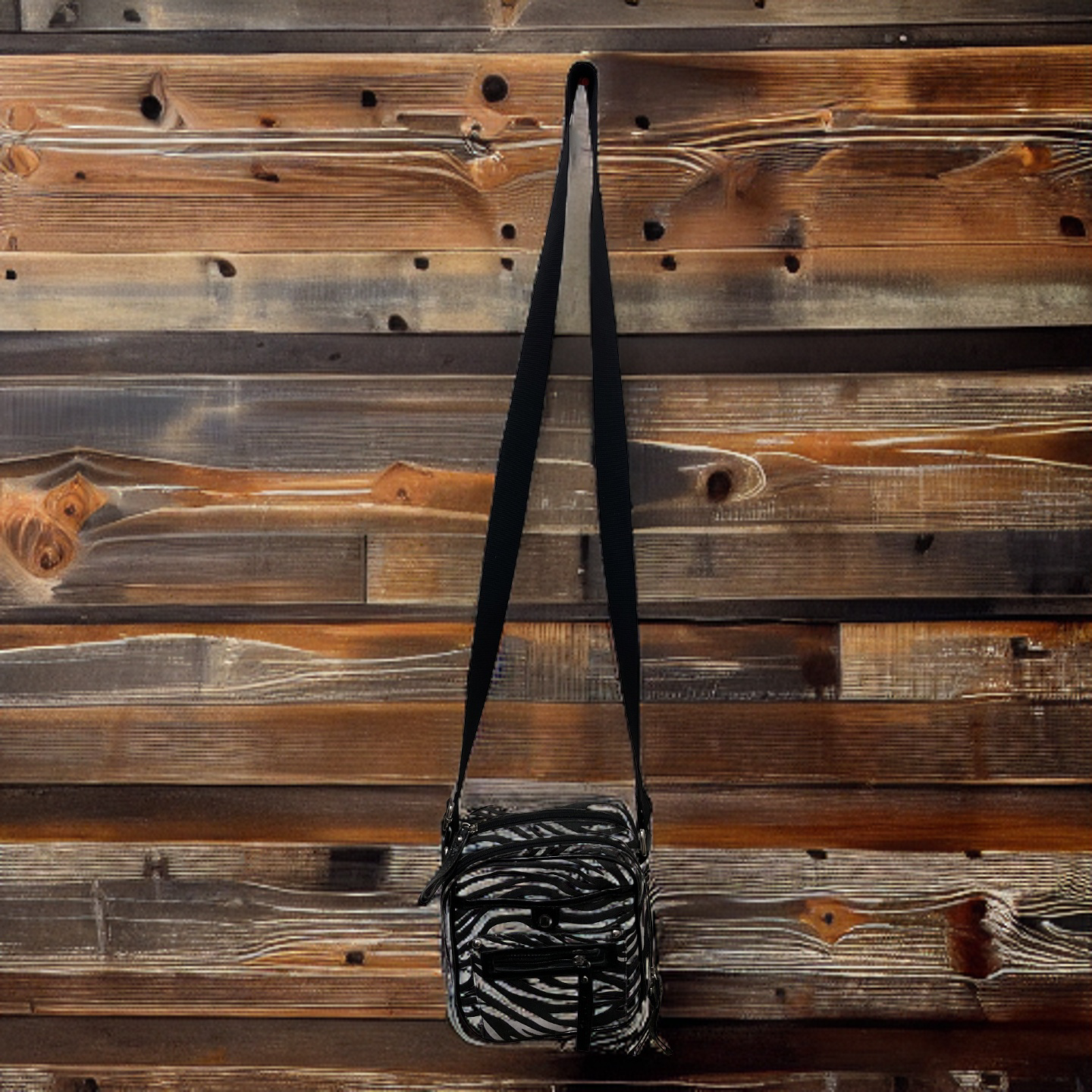 Rubynee  Vintage y2k original zebra print cross bag