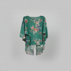 Rubynee  Vintage y2k green womens floral wrap top size 12