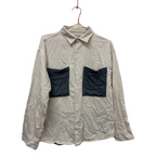 Rubynee  Vintage y2k zara mens cream regular fit shirt with black pocket