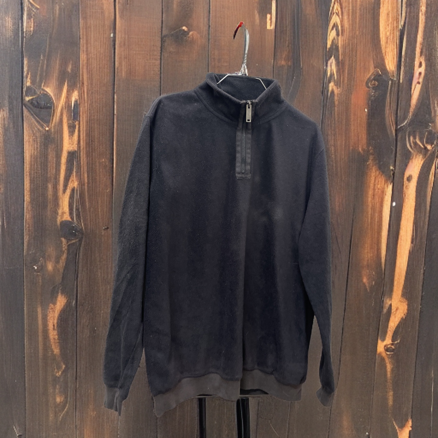 Rubynee Vintage y2k Vanvaan black 1/4 fleece zip sweatshirt size M