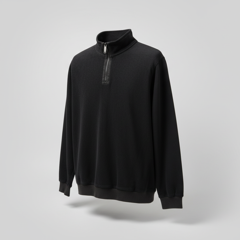 Rubynee Vintage y2k Vanvaan black 1/4 fleece zip sweatshirt size M