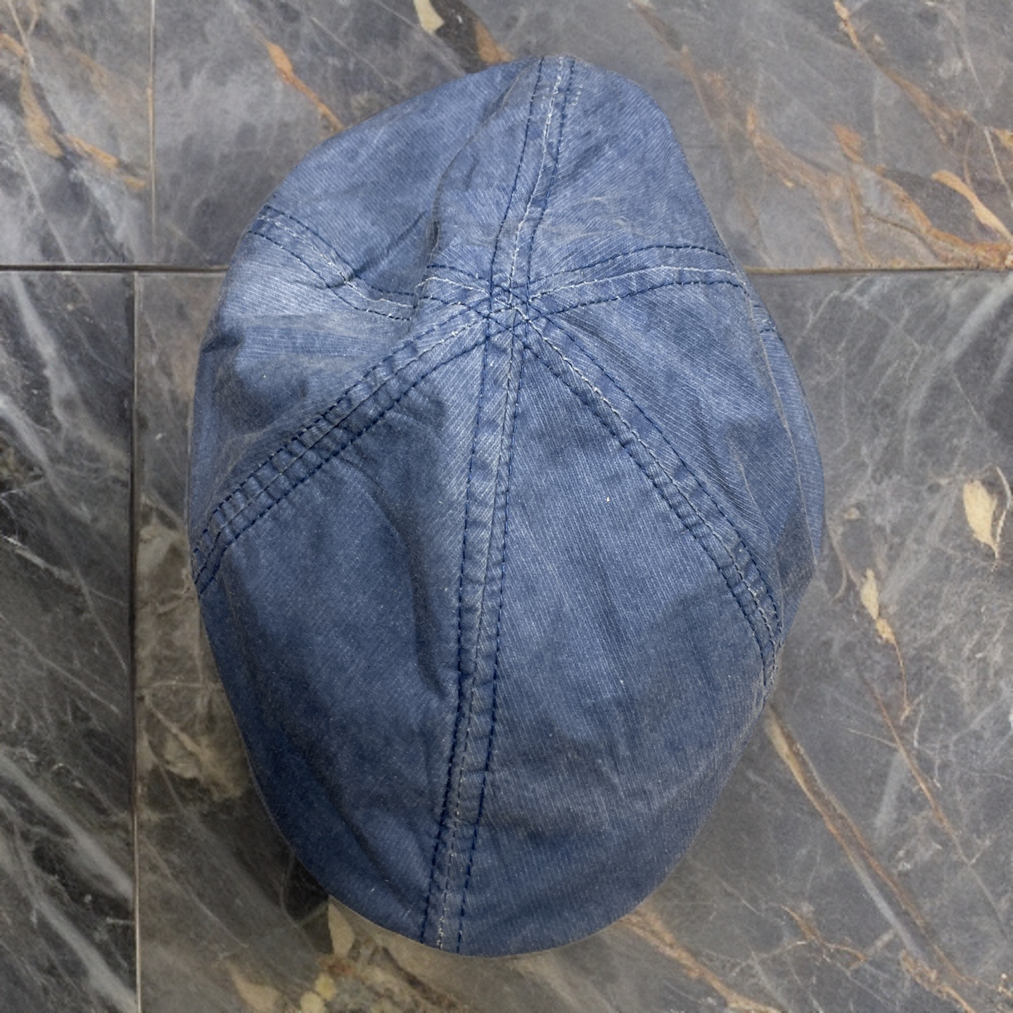 Rubynee Vintage y2k blue washed mens flat cap