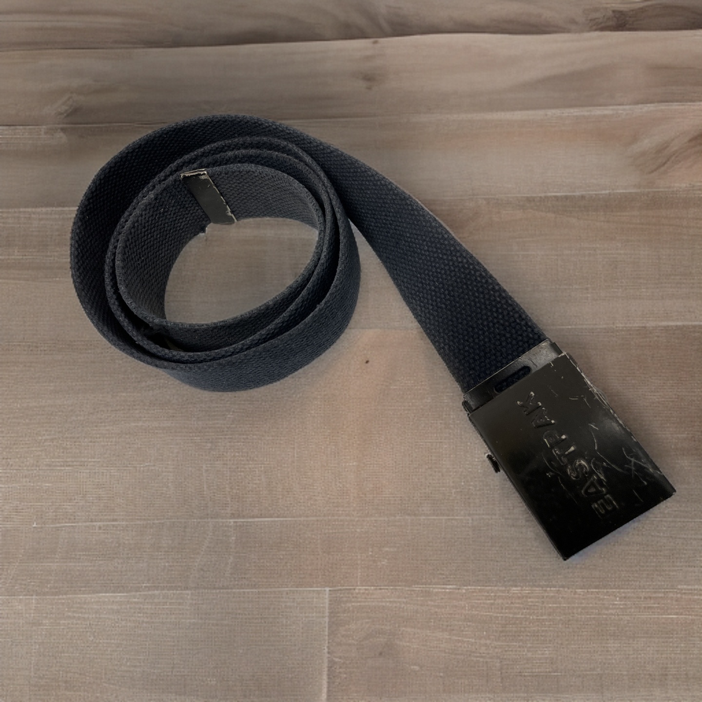 Vintage Fast pale military mens blue buckle belt size M