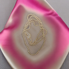 Rubynee Vintage y2k multi layer white pearl gold plated necklace