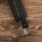 Vintage black leathers men belt