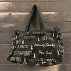  Rubynee Vintage y2k black graffiti rolling duffle bag