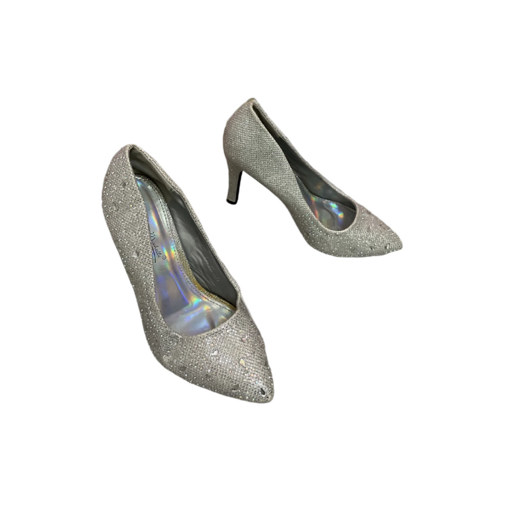 Rubynee Vintage y2k Ladies Anne Michelle Silver sparkling high heel Shoes'
