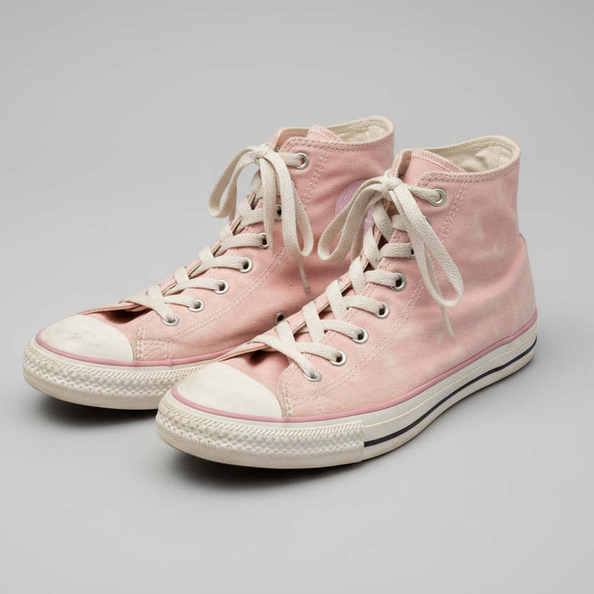 Rubynee Vintage y2k pink converse high trainer sneaker