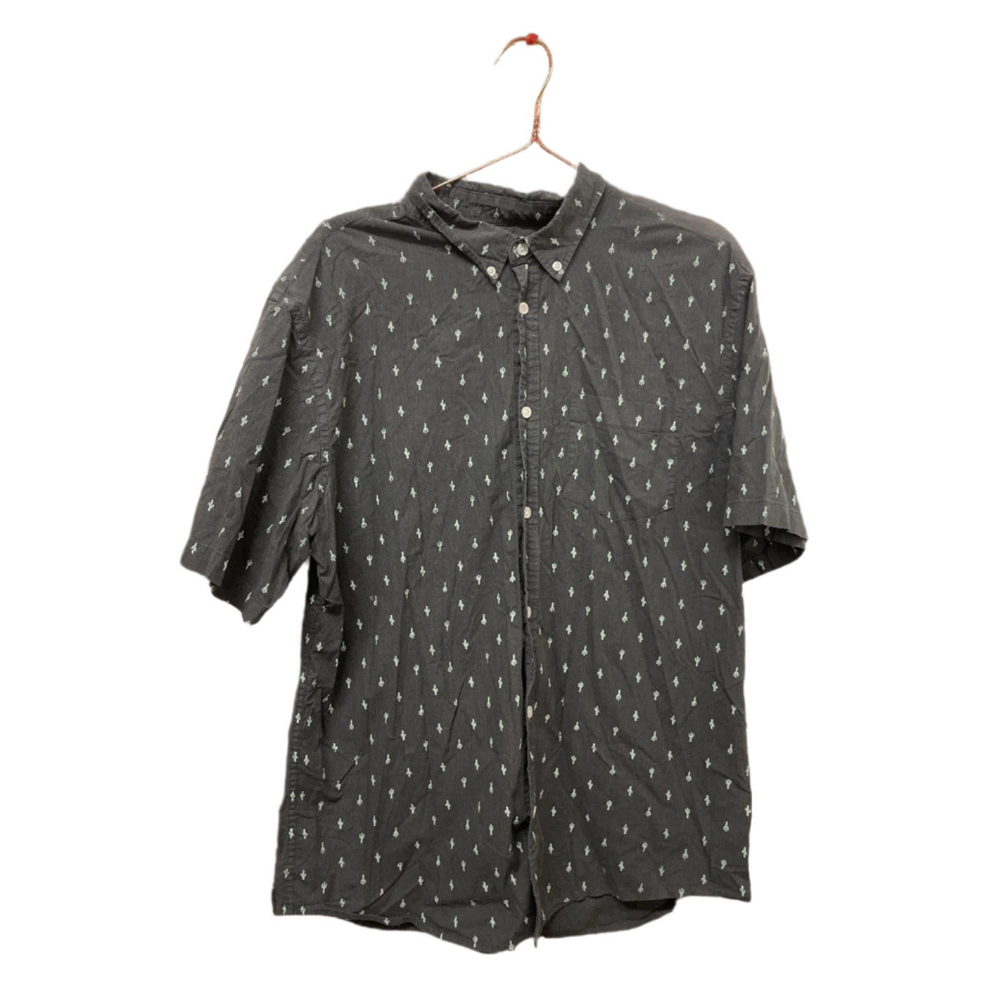 Rubynee  Vintage y2k old navy mens black floral printed short sleeve shirt size XL