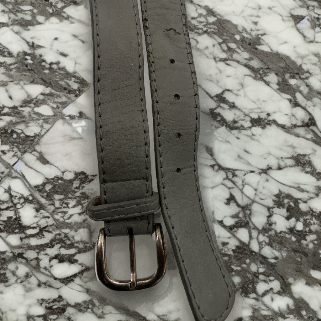 Vintage grey leather belt size S