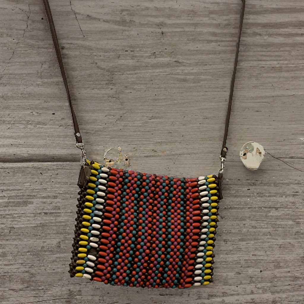 Rubynee Vintage y2k crossbody Beaded Puffin Bag - Multi