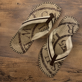 Vintage summer brown flip flop size 41