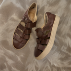 Vintage zara man brown cage leather sandal size 41