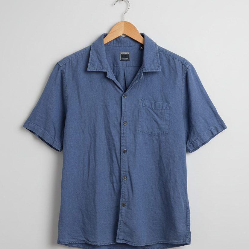 Rubynee Vintage y2k todd synder blue regular fit short sleeve shirt