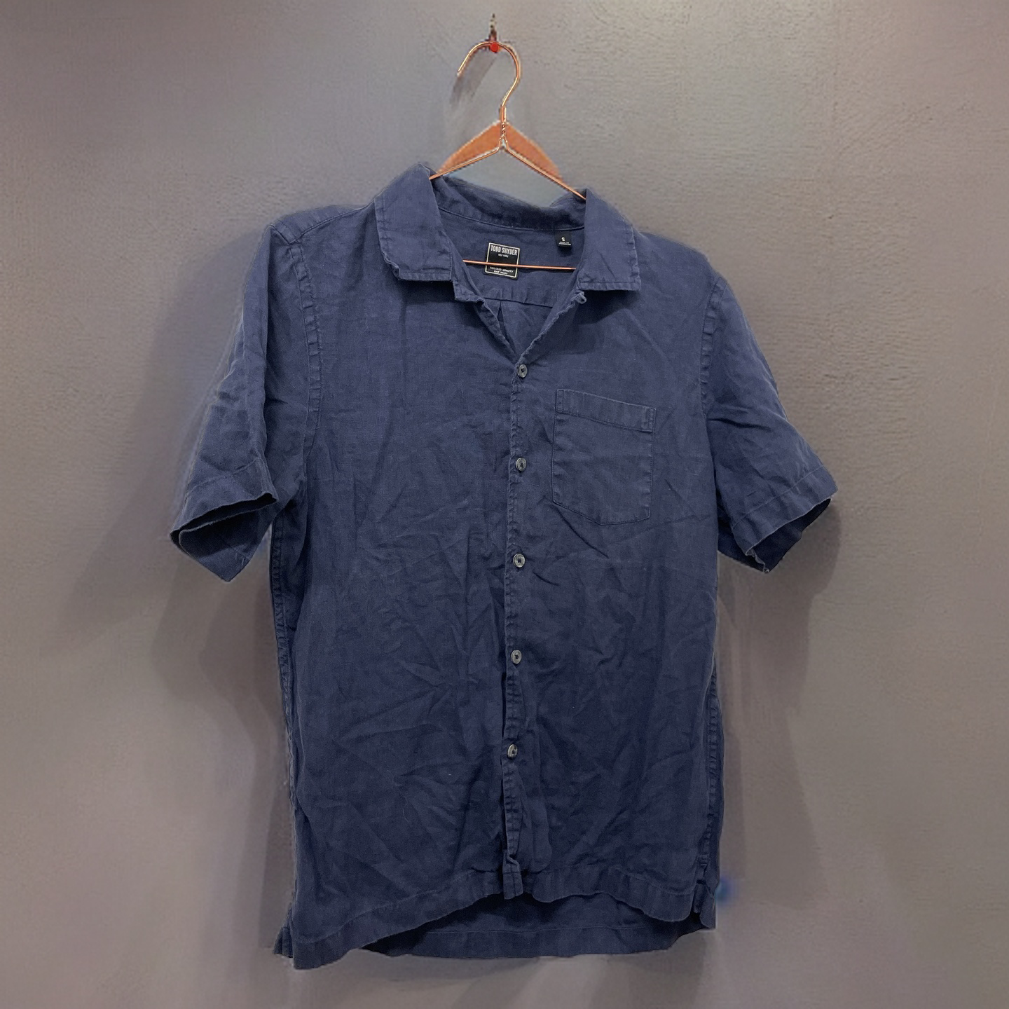Rubynee Vintage y2k todd synder blue regular fit short sleeve shirt