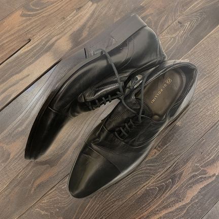 Vintage Di Pollini black oxford leather men shoe size 41