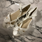 Rubynee Vintage y2k women Dunnes cream ankle strap bridal sandal