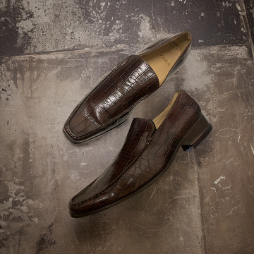 Vintage zara brown crocrodile leather mens shoe size 41