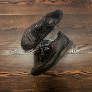 Vintage Reebok classic black leather men sneakers size 8