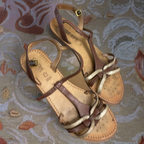 Rubynee Vintage y2k GEOX womens wedge heel brown sandals size 39