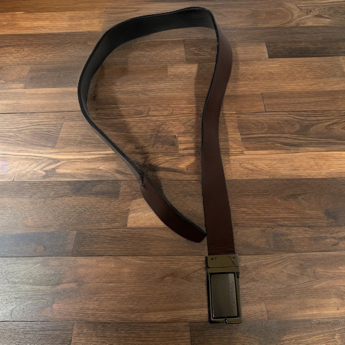 Vintage brown Kangol mens Leather belt size S