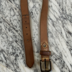 Vintage brown leather mens belt