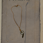 Rubynee Vintage y2k Genuine leather necklace and natural Pyrite pebble