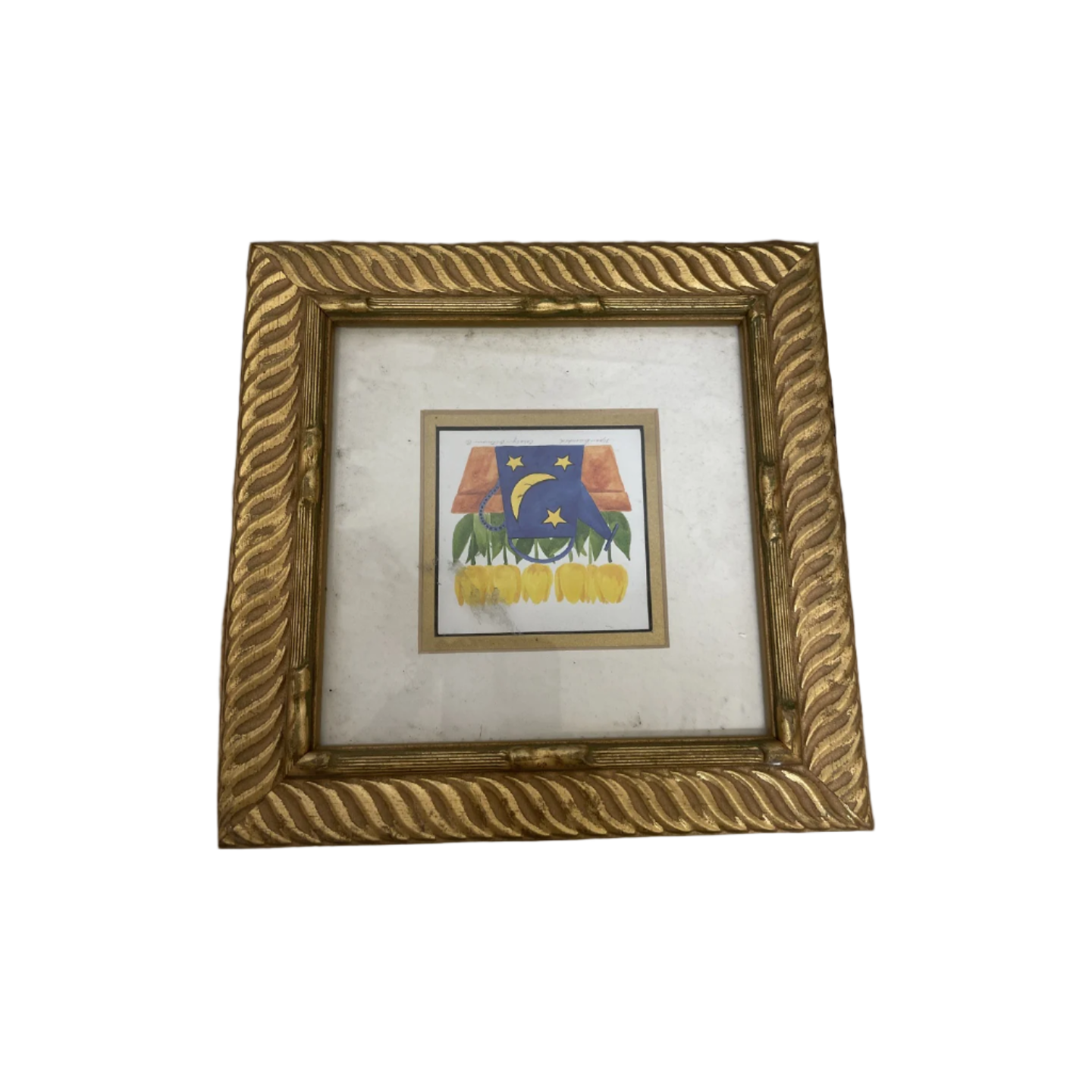 Rubynee Gold picture frames with art and flower design