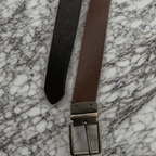 Vintage brown leather mens belt