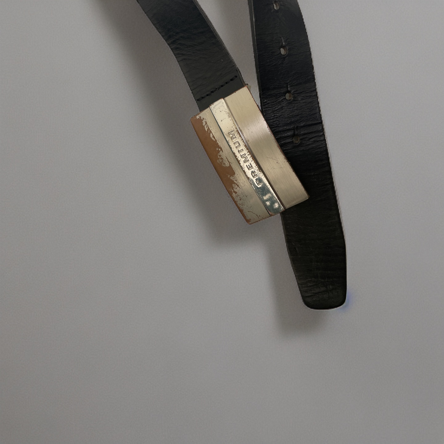 Vintage jack and jones premium black leather mens belt size s